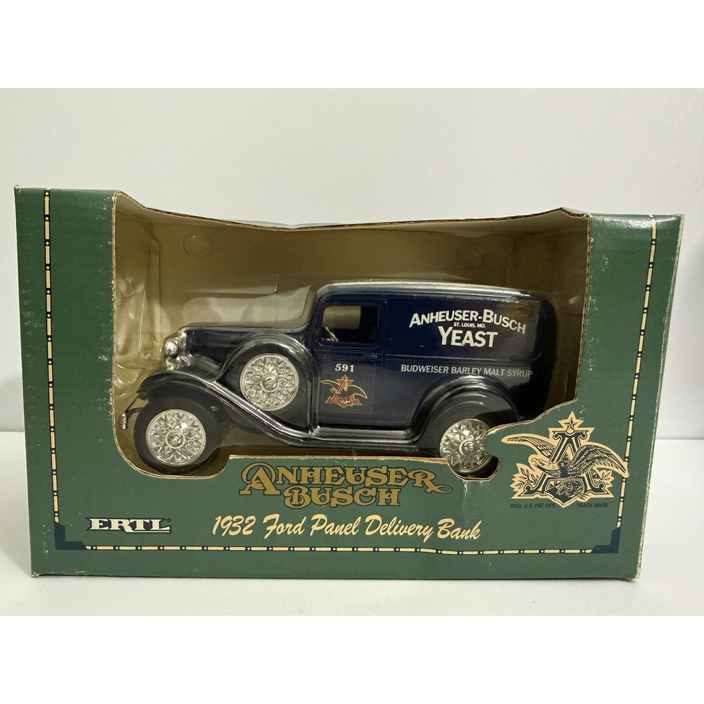 Vintage 1993 ERTL‎ Anheuser Busch 1932 Ford Panel Bank Die Cast Boxed